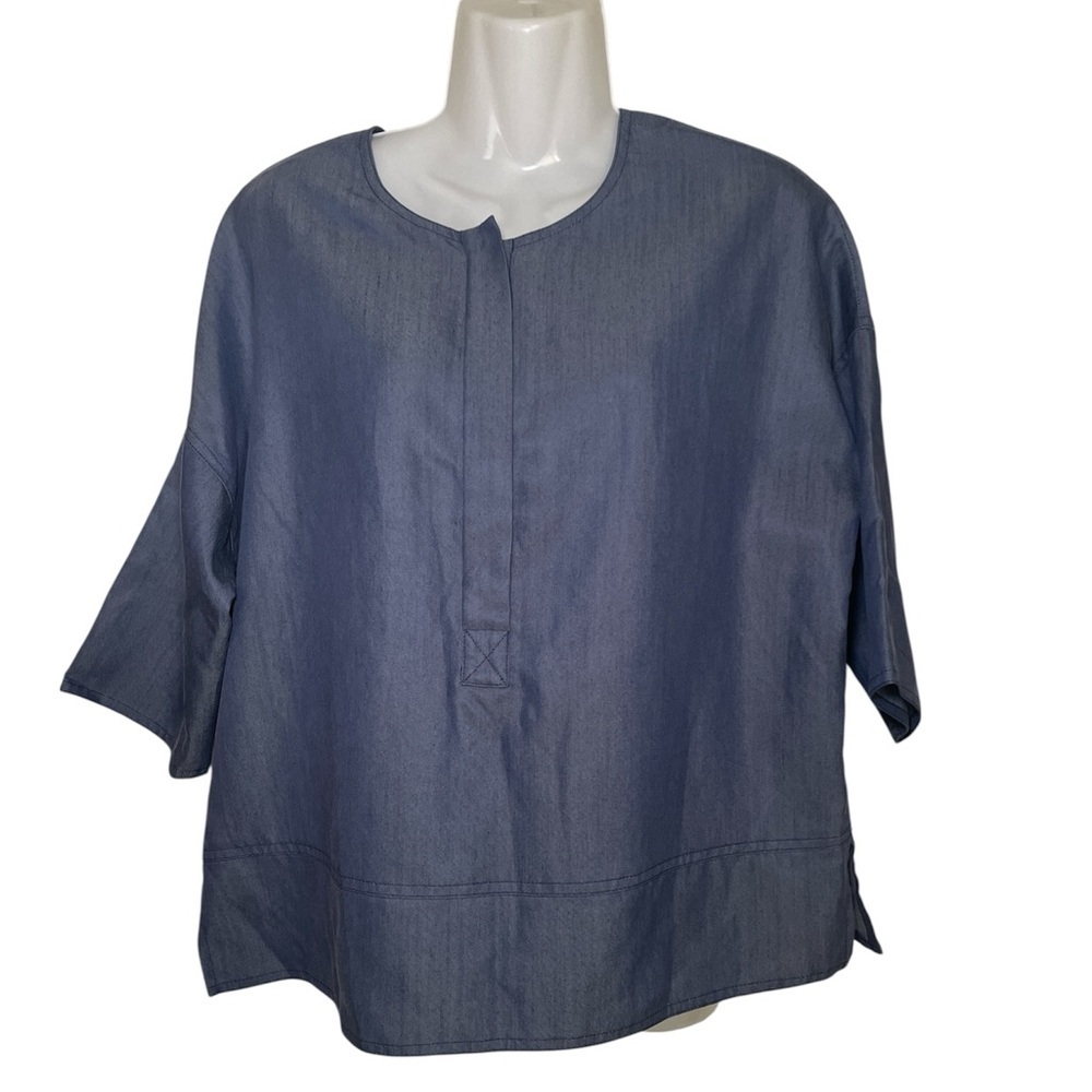 Vince Blue Denim Tunic Top sz XS